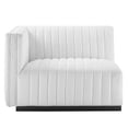 thumbnail image 5 of Modway Conjure Channel Tufted Upholstered Fabric 4-Piece Sofa in Black White, 5 of 10