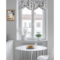 thumbnail image 5 of Vintage Gray Mushroom Tie Up Valances Curtain, Adjustable Kitchen Idyllic Plant Leaf White Background Valances for Windows Decor, Rod Pocket Short Curtains Set for Bedroom/Bathroom, 60"x18", 5 of 8