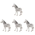 thumbnail image 3 of MLINS 4pcs Carving Zebra Statue Wooden Carved Animal Figurine Wood Carved Animal Decoration, 3 of 8