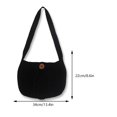 thumbnail image 2 of Bolso de hombro informal tejido, Bolso de mano abierto para mujer hecho a mano con Bolso tipo cartera con botones, 2 of 4