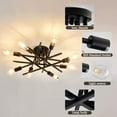 thumbnail image 5 of ASGYISA 8-Lights Semi Flush Mount Ceiling Light Fixture, 5 of 5