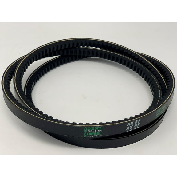 AX67 Classic Cogged V-Belt 1/2 x 69in Outside Circumference