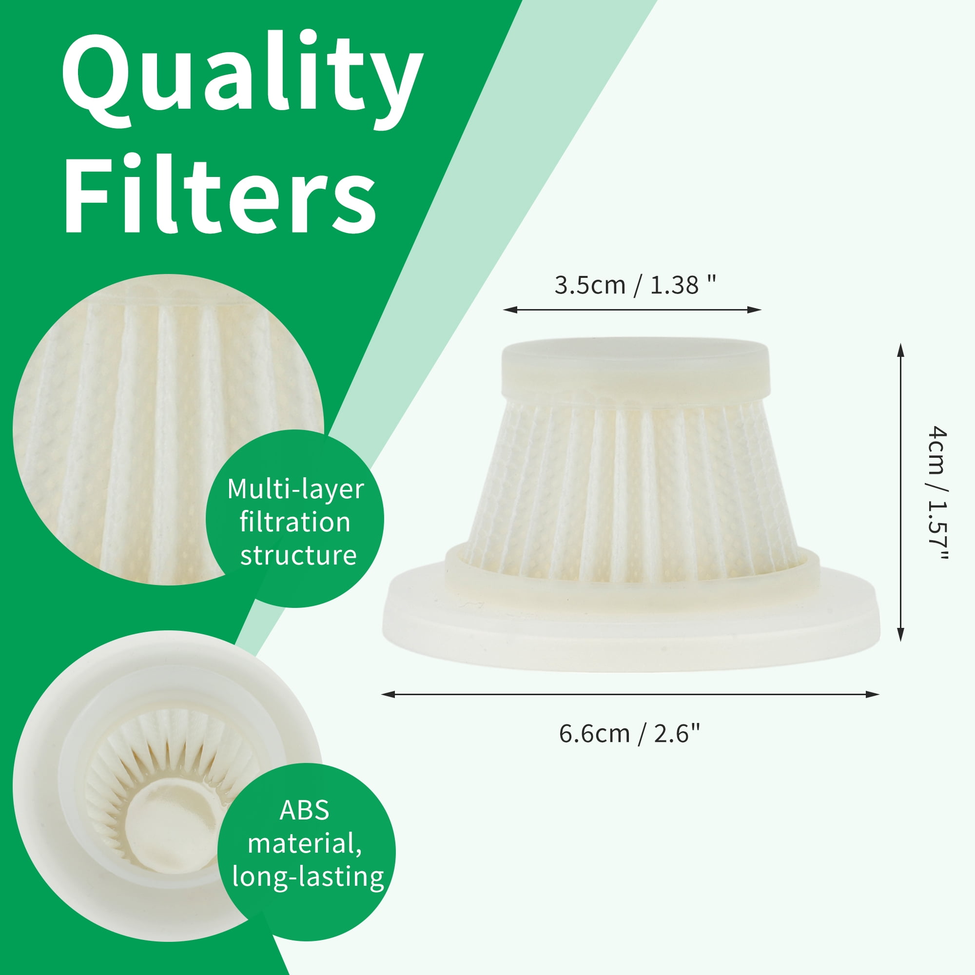 Unique Bargains 3pcs Replacement HEPA Filters Duck Vacuum Cleaner