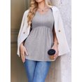 thumbnail image 5 of Weardear 3 Packs Womens Maternity Shirts Flying Short Sleeve V Neck T-Shirt Summer Empire Waist Pregnancy Tops, 5 of 6