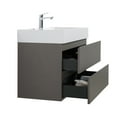 thumbnail image 3 of 36" Modern Bathroom Sink Cabinet In Gray - Wall Mounted With Generous Storage Capacity, Quiet Drawer Slides & Stylish Handle- Look Vanity Product, Double Improver, Silent Apparatus, Design, 3 of 6