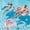 Blue + Pink, variant on SOLAVERO Inflatable Pool Floats Adult, Inflatable Pool Floating Lounge Chair with Cup Holders, Handles & Ergonomic Headrest for Swimming Pool