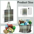 thumbnail image 4 of Retro Plaid Canvas Tote Bag Buffalo Checkered Pattern Vintage Style Geometric Design Rustic Aesthetic Cute Reusable Foldable Shopping Tote, 4 of 6