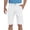 White, variant on PULI Men's 10" Golf Shorts Dress Casual Summer Flat Front Lightweight Travel Short with Pockets