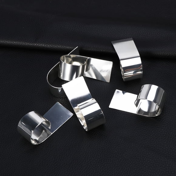 UPGRATOR 6Pack Silver Napkin Rings for Cloth Napkins and Decor