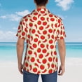 thumbnail image 6 of Xecao Tomatoes And Chili print Hawaiian shirt - a stylish short-sleeve button-down for men, perfect for casual beach and tropical outings., 6 of 9