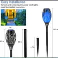 thumbnail image 4 of Flickering Flame Solar Tiki Torches 4 Pack Waterproof Outdoor Lighting for Garden Patio Lawn Pathway Yard Solar-Powered Landscape Lights, 4 of 15