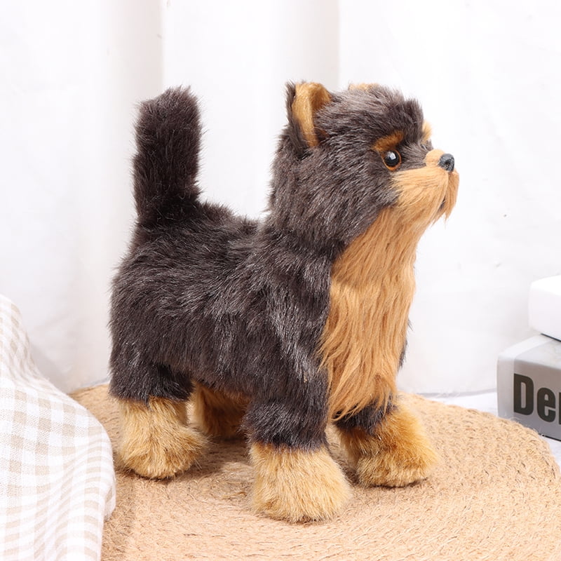 Yorkie Dog Simulation Toy Dog Puppy Lifelike Pet Companion Nice gift 
