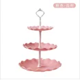 thumbnail image 1 of European Three-layer Cake Stand Wedding Party Dessert Table Candy Fruit Plate Cake Self-help Display Home Table Decoration Trays pinkwhite, 1 of 5