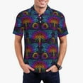 thumbnail image 5 of Yiaed Indian Mandalas DragonflyPrint Men's Short Sleeve Polo Shirt,Golf Polo for Men Three-Button Golf Shirt Athletic Casual Collared T-Shirt- XX-Large, 5 of 7
