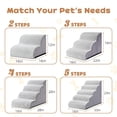 thumbnail image 3 of Dog Stairs for Small Dogs and Cats, 12" H 2 Steps Pet Steps Ramp for High Bed, Couch, Sofa, Waterproof Pet Stairs with Removable Washable Cover, Non-Slip Bottom, Light Gray, 3 of 6