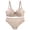 Khaki, variant on Women Floral Lace Underwear Set Bra and Mid Rise Briefs with Bow Detail Adjustable Straps Everyday Matching Underwear
