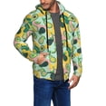 thumbnail image 2 of Kdxio Avocado Print Men Hoodies Casual Hoodies for Men with Zip Pockets Full Zip Long Sleeve Sweatshirt Sports Hooded Jacket-XX-Large, 2 of 5