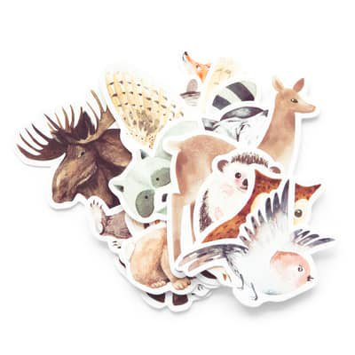 12 Pack: Woodland Animals Die Cut Stickers by Recollections
