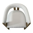 thumbnail image 5 of Pemberly Row Wood Dining Arm Chair w/ Ivory Boucle Fabric and Down-Filled Seat, 5 of 5