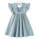 thumbnail image 2 of Vestido LYXIOF para niña pequeña, algodón y lino, con volantes, 130 cm, 2 of 6