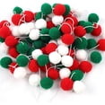 thumbnail image 3 of 4 Pcs Christmas Felt Ball Garland,Christmas Pom Pom Garland Christmas Felt Ball Garland,Colorful Garland Felt Ball Decor for Christmas Tree Winter Holiday Decorations Indoor Home Room Decor, 3 of 7