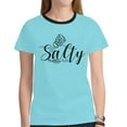 thumbnail image 6 of Salty T-shirt, T-shirt, Inspirational T-shirt (Size:XL; Style:Peach New All Over Print T-shirt for Women (Model T45);), 6 of 9