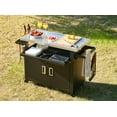 thumbnail image 7 of NUUK Pro 42-Inch Wooden Rolling Outdoor Kitchen Island and BBQ Serving Cart, 7 of 7