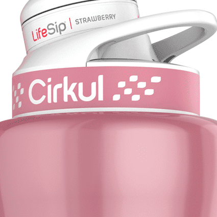 Cirkul Rose Gold 32 oz bottle boxed set with Strawberry and Passion fruit  labs