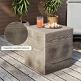 thumbnail image 4 of MOALCOFER Concrete Outdoor side table with Faux Wooden,Square Patio Accen Side Table, 4 of 6