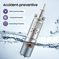 Deep Well Submersible Pump Stainless Steel Water Pump Submersible Pump 55.77ft for Extracting Groundwater