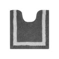 thumbnail image 3 of Better Trends 20" x 20" U-Shape Toilet Rug 100% Cotton, Extra Soft Mat for Bathroom Floor Decor, Water Absorbent, Reversible Machine Washable, Contour Rug Hotel Multi Collection - Gray/White, 3 of 6