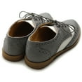 thumbnail image 4 of Ollio Women's Flat Shoes Wingtip Lace Up Two Tone Oxfords M2913, 4 of 5