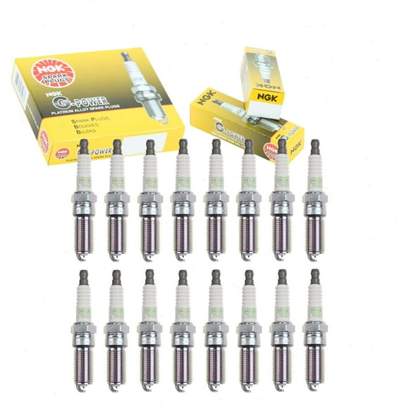 16 pc NGK G-Power Spark Plugs compatible with Ford F-250 Super Duty 6.2L V8 2011-2021