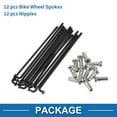 thumbnail image 4 of Unique Bargains Bicycle Spokes 14G Bike Wheel Spokes 304 Stainless Steel 1 Set Black-78mm, 4 of 7