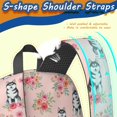 thumbnail image 5 of Husky and Floral Pink Pattern 17" School Backpacks for Teens,Waterproof Oxford Fabric,S-Shape Padded Straps for School,Travel,Hiking,Camping, 5 of 6