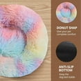 thumbnail image 3 of Calming Dog & Cat Bed for Small Dogs, Anti-Anxiety Donut Cuddler Cozy Soft Round Bed with Anti-Slip Bottom, Fluffy Faux Fur Plush Cushion Beds for Small Medium Dogs, 23"/Smoke Gray, 3 of 8