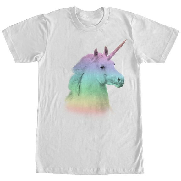 Men's Lost Gods Rainbow Unicorn Graphic Tee White Large