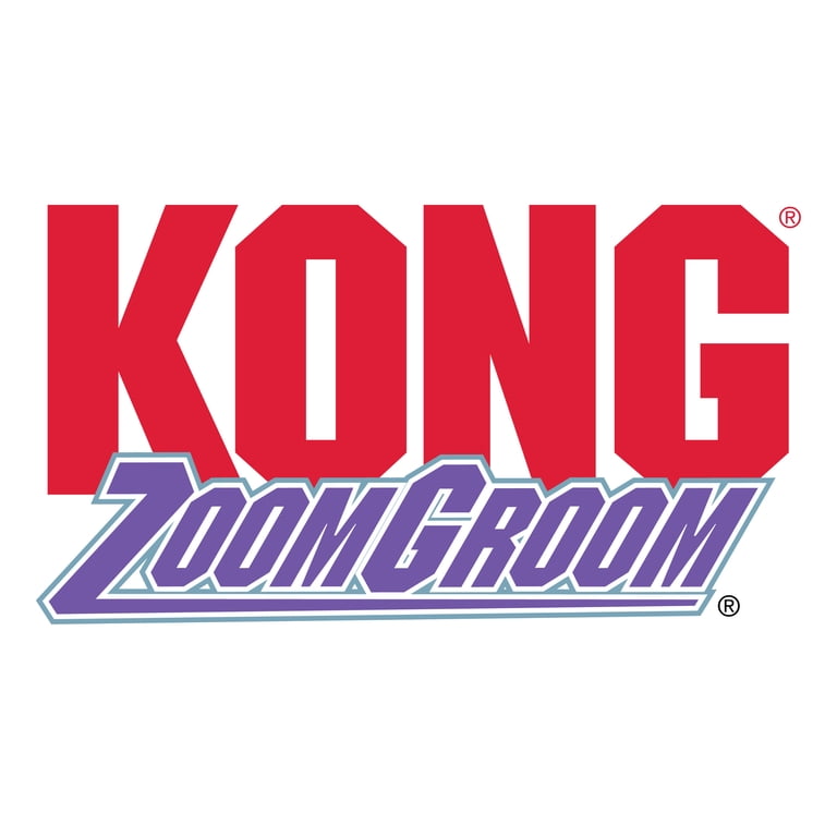 KONG ZoomGroom Cat Grooming Brush, Purple photo 6