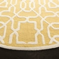 thumbnail image 3 of SAFAVIEH Cambridge Norbert Geometric Wool Area Rug, Gold/Ivory, 6' x 6' Round, 3 of 7
