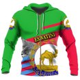 thumbnail image 3 of Sudadera con capucha y cremallera con el emblema nacional de Eritrea para hombre, ropa informal, sudadera deportiva con capucha para hombre, 3 of 5