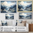 thumbnail image 4 of Designart "Vintage Winter Charm in Japanese Rivers IV" Landscapes Framed Wall Art Decor - Traditional Blue Winter Landscape Bedroom Framed Canvas Wall Art, 4 of 6