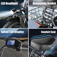 thumbnail image 2 of Toytexx Adult Electric Scooter with Seat, 750W Brushless Motor, 14-Inch Pneumatic Tires, Front and Rear Disc Brakes, LCD Display, LED Lights, Rear Basket, Foldable Design, 2 of 9