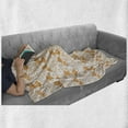 thumbnail image 6 of Orange and White Soft Flannel Fleece Throw Blanket, Abstract Drawing of Flowering Stems Blooming Buds Nature Coming Alive, Cozy Plush for Indoor and Outdoor Use, 50" x 70", Orange White, by Ambesonne, 6 of 6