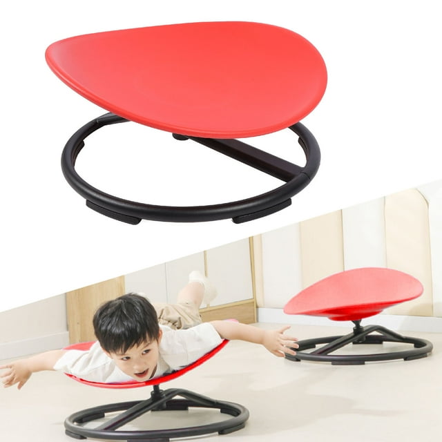 Chaise Pivotante Sensorielle, Améliore l'Équilibre Chaise Sensorielle Rotative Base Stable Entraînement de la Coordination du Corps pour la Maison Rouge