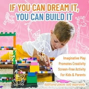 Strictly Briks Alphabriks With 10 X 10 Stackable Gray Base Plate 100 Compatible With All Major Brands Baseplate And Tiles For Education And Fun 100 4X4 Alphabet Letter Tiles