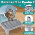 thumbnail image 2 of Adjustable Cat Ramp for Litter Box Elevated Cat Litter Ramp for Cat Litter Boxes Double Layered Litter Trapper, 2 of 7