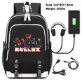 thumbnail image 4 of Mochila Roblox Virtual World para estudiantes, Bolsa Escolar con carga USB, de tela Oxford para ordenador, 4 of 4