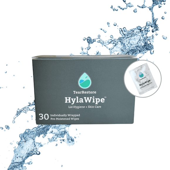 HylaWipe Tea Tree Eyelid Cleansing Wipe - Fast Relief for Red, Itchy Eyes