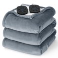 thumbnail image 1 of Manta eléctrica Bedsure Queen Size con doble control, color gris, 1 of 8