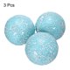thumbnail image 3 of Uxcell 3Pcs Bolas de Vidrio Decorativas 3.15 pulgadas Esferas para Centro de Mesa, Bolas de Vidrio Mosaico para Decorar Tazones, Azul Claro, 3 of 5